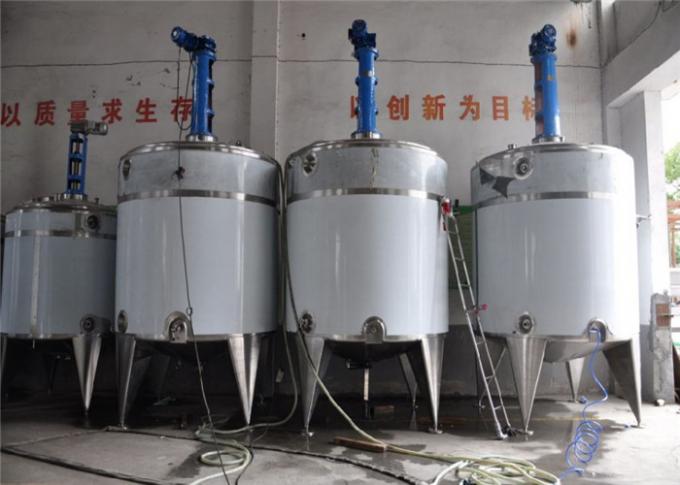 Grand réservoir d'acier inoxydable, cuve de stockage de lait de chauffage de vapeur pour la chaîne de production