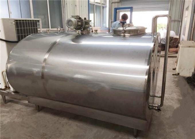 Type horizontal frais SUS304 1000L - 10000 L capacité du réservoir 2000L de refroidissement du lait